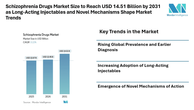 Schizophrenia Drugs Market Size to Reach USD 14.51 Billion by 2031 as Long-Acting Injectables and Novel Mechanisms Shape Market Trends