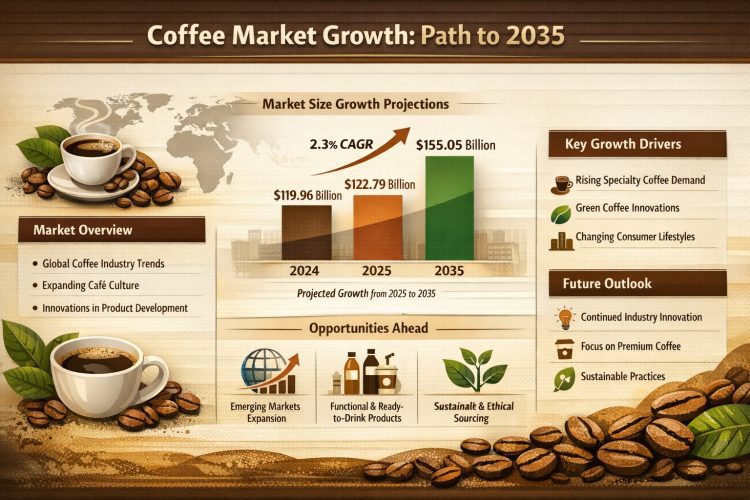 Coffee Market to Reach USD 155.05 Billion by 2035 as Specialty Coffee Demand and Green Coffee Innovations Accelerate Industry Growth
