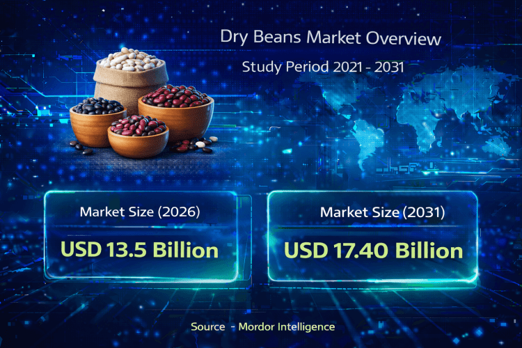 Dry Beans Market Size to Reach USD 17.40 Billion by 2031 – Mordor Intelligence