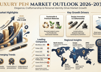 Luxury Pen Market Set to Reach USD 3.64 Billion by 2035, Growing at a CAGR of 4.95% Driven by Premium Writing Culture and Sustainable Innovation