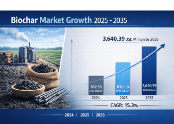 Biochar Market Projected to Grow from USD 876.88 million in 2025 to USD 3,640.39 million by 2035