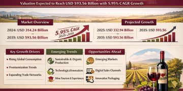 Global Wine Industry Outlook 2035: Valuation Expected to Reach USD 593.56 Billion with Expanding Consumer Demand